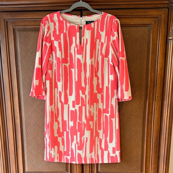 Pink and Tan Patterned Dress - Picture 1 of 5
